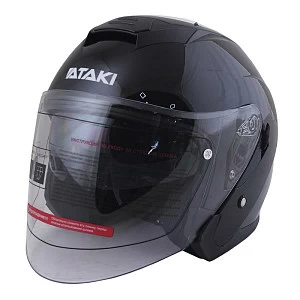 Шлем открытый со стеклом ATAKI JK526 Solid