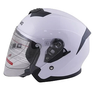 Шлем открытый со стеклом ATAKI JK526 Solid (бел глянц, S)