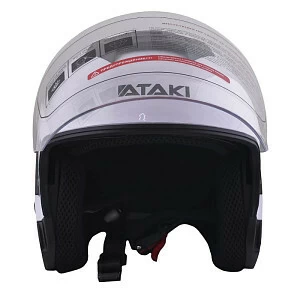 Шлем открытый со стеклом ATAKI JK526 Solid (бел глянц, S)